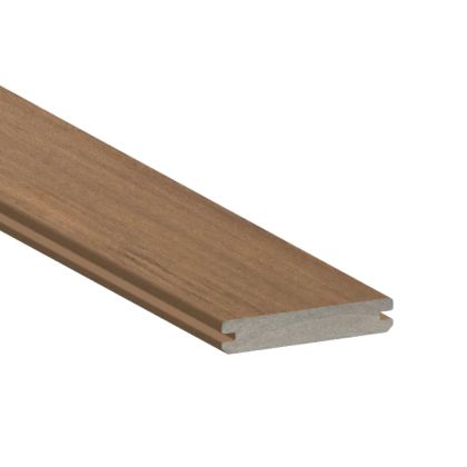 TimberTech AGB15512WT AZEK Vintage Composite Deck Board Polymer Flame Spread Grooved 5.5"x12' Weathered Teak 1pc