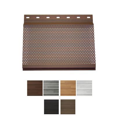 Vesta Steel Siding Full Vent Plank Soffit HD3 Woodgrain 5"x8' 15/carton