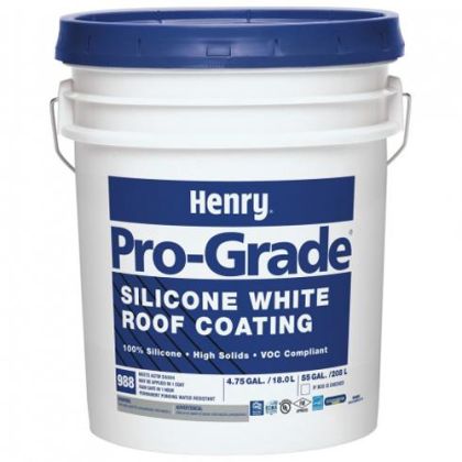 Henry Pro-Grade 988 Silicone Roof Coating 5 Gallon White