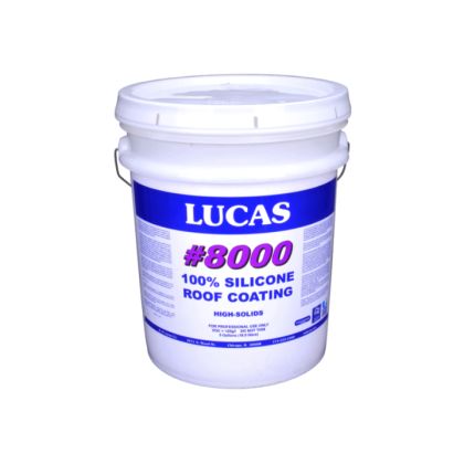 Lucas 8000 100 Percent Silicone Roof Coating White 5 Gallon 