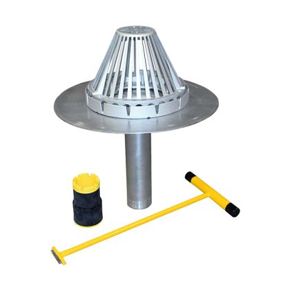 Trufast EasySeal Retrofit Roof Drain Aluminum with Mechanical Seal 5"